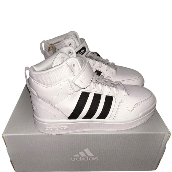 adidas Shoes - Adidas White and Black Striped Sneakers​